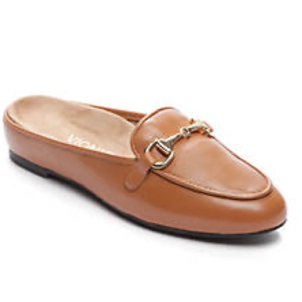 Vionic Leather Adeline Slip-On Mules Size 8 Comfort Chestnut